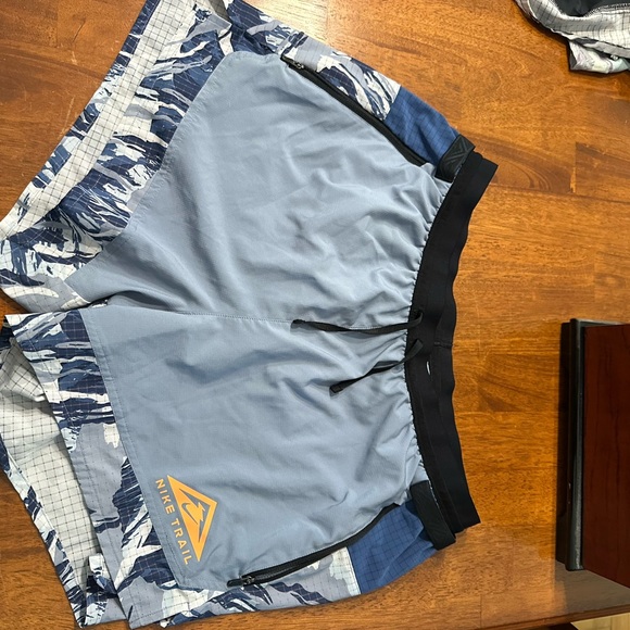 Nike Trail Blue and Black Athletic Shorts - Picture 1 of 3